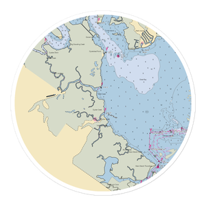 Oyster Creek Inn Restaurant And Boat Bar (New Gretna, NJ) NOAA Chart Sticker