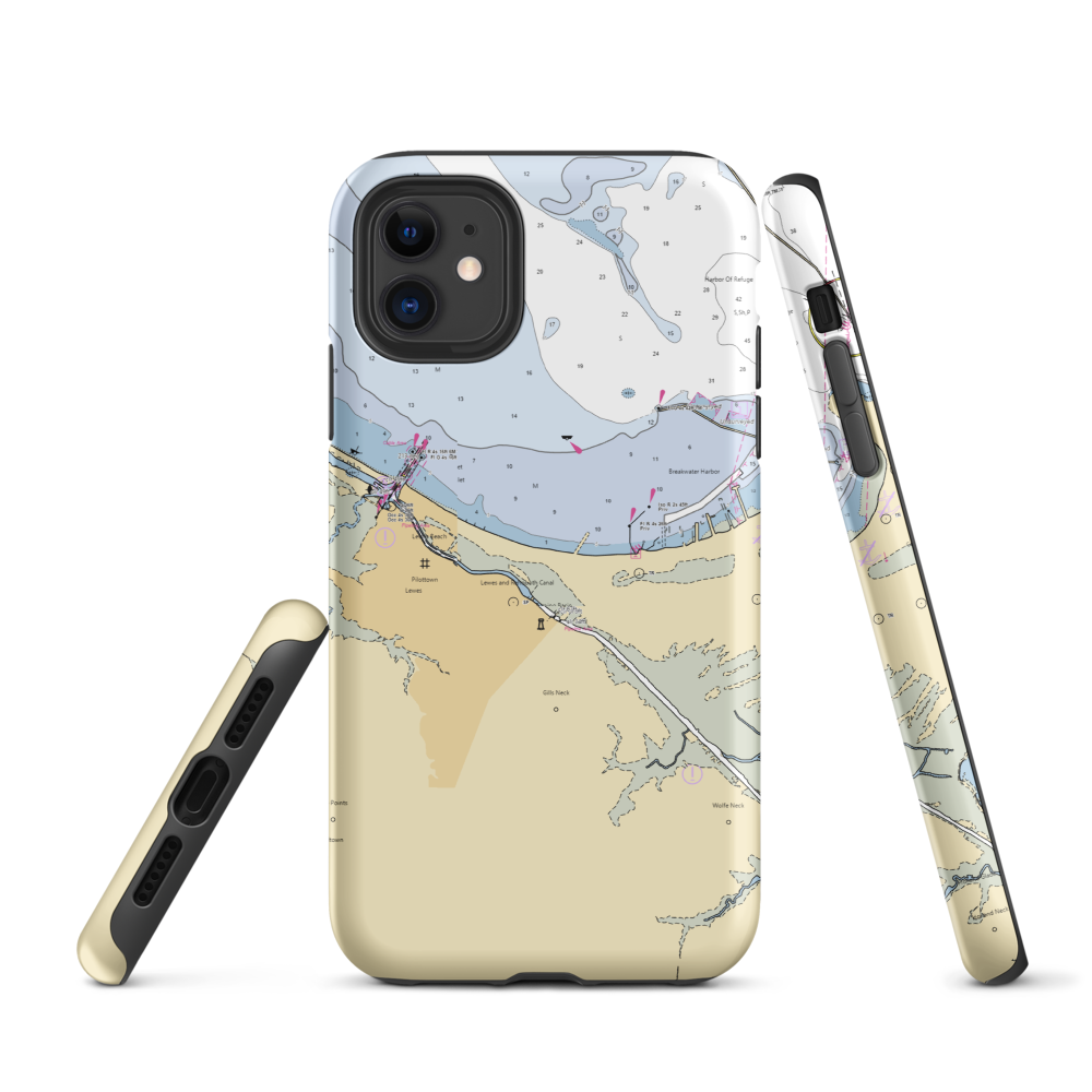 Fisherman's Wharf (Harbeson, DE) NOAA Chart  Tough iPhone Case iPhone 11 model shown