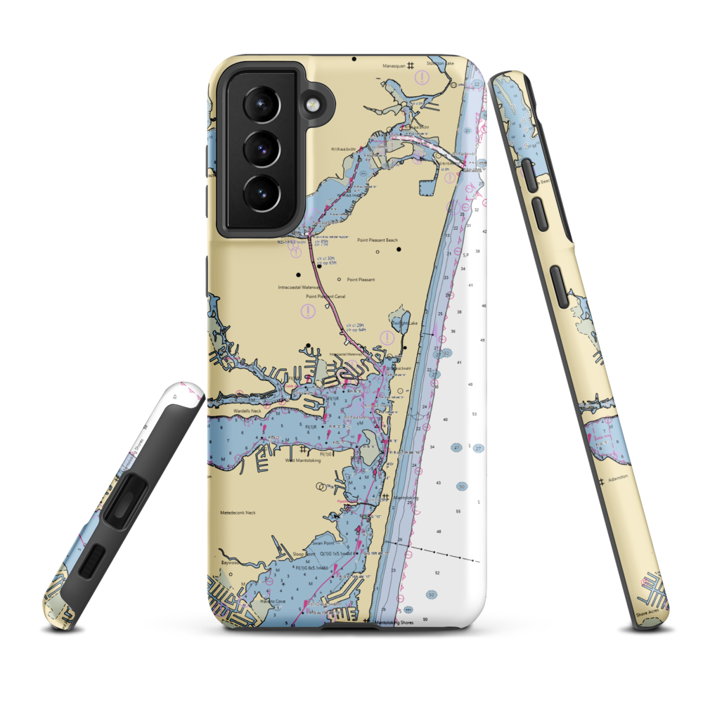 Lightning Jack's Marina (Pine Beach, NJ) NOAA Chart Samsung Phone Case Samsung Galaxy S21 Plus model shown