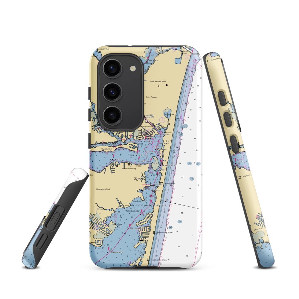 Wolf Creek Marina (Pine Beach, NJ) NOAA Chart Samsung Phone Case Samsung Galaxy S23 model shown