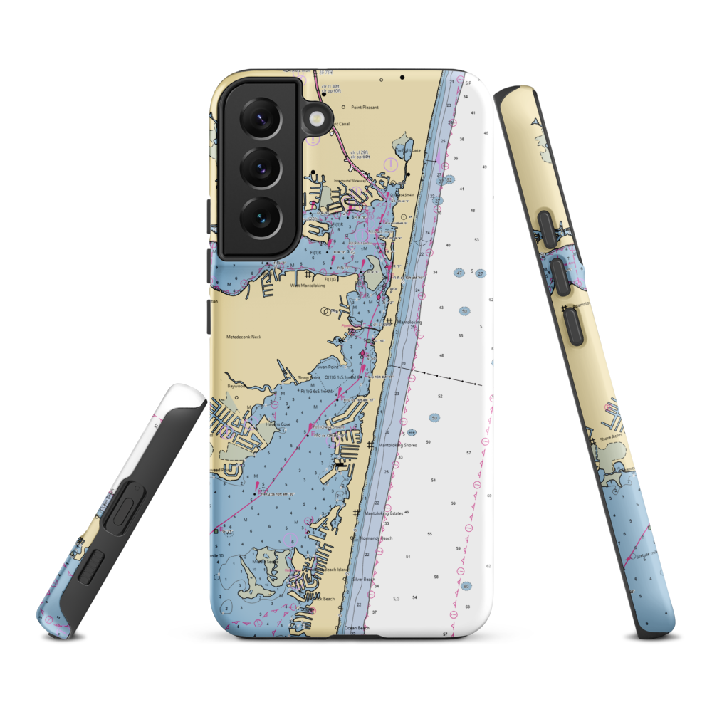 Sailor's Quay Yacht Club (Pine Beach, NJ) NOAA Chart Samsung Phone Case Samsung Galaxy S22 Plus model shown