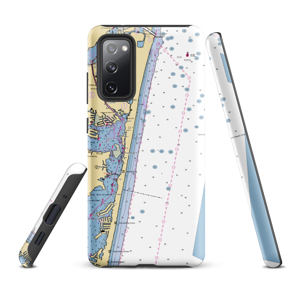 Pier 281 (Pine Beach, NJ) NOAA Chart Samsung Phone Case Samsung Galaxy S20 FE model shown