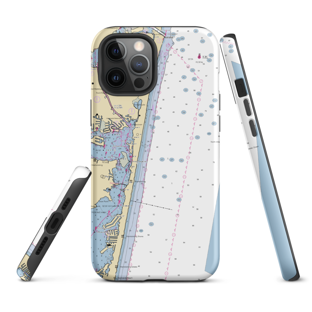 Cassidy's Breton Woods Marina (Pine Beach, NJ) NOAA Chart  Tough iPhone Case iPhone 12 Pro Max model shown