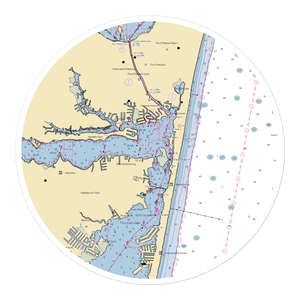 Sherman's Boat Basin (Mantoloking, NJ) NOAA Chart Sticker