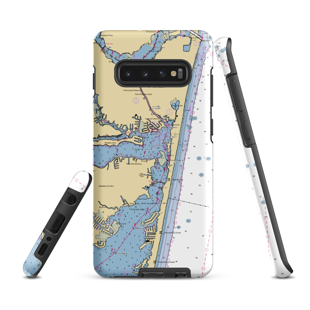 Comstock Yacht Sales & Marina (Mantoloking, NJ) NOAA Chart Samsung Phone Case Samsung Galaxy S10 Plus model shown