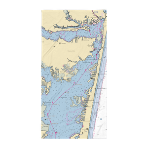 Shore Acres Yacht Club (Pine Beach, NJ) NOAA Chart Towel