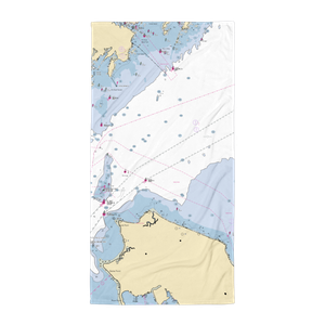 Huguenot Yacht Club (New Rochelle, NY) NOAA Chart Towel