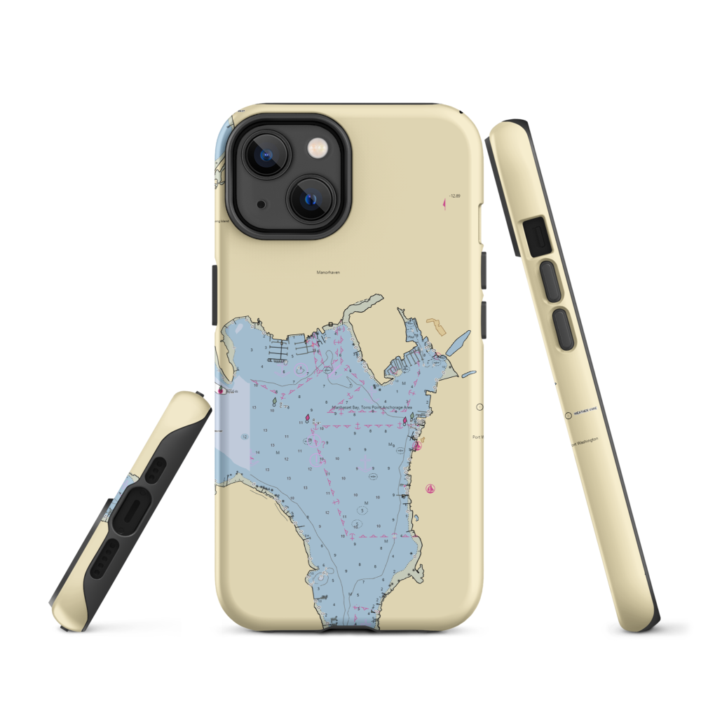 W & W Marine (Little Neck, NY) NOAA Chart  Tough iPhone Case iPhone 14 model shown