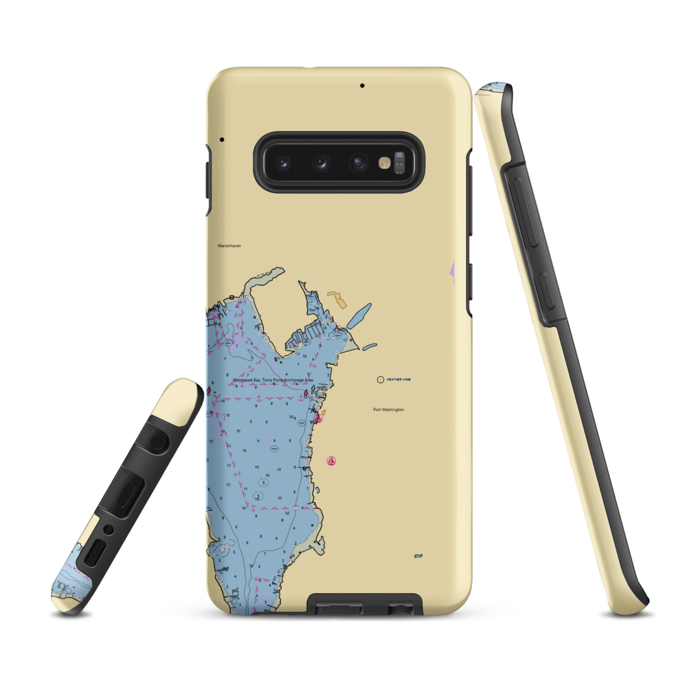 Randazzo Yacht Mechanics (Little Neck, NY) NOAA Chart Samsung Phone Case Samsung Galaxy S10 Plus model shown