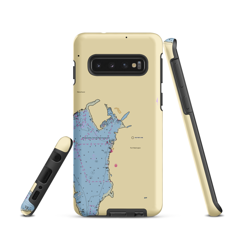 Port Washington Town Dock (Little Neck, NY) NOAA Chart Samsung Phone Case Samsung Galaxy S10 model shown