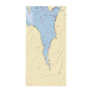 Shelter Bay Yacht Club (Little Neck, NY) NOAA Chart Towel