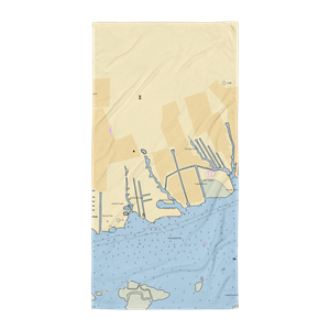 Lasala Boat Yard (Copiague, NY) NOAA Chart Towel