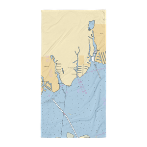 Bergen Point Yacht Basin (Babylon, NY) NOAA Chart Towel