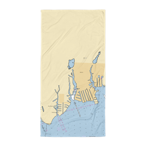 Seaford Harbor Yacht Club (West Babylon, NY) NOAA Chart Towel