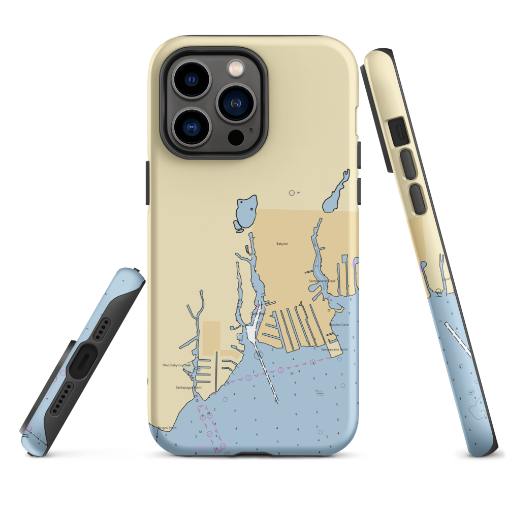 Captree Fuel, Bait and Tackle (West Babylon, NY) NOAA Chart  Tough iPhone Case iPhone 14 Pro Max model shown