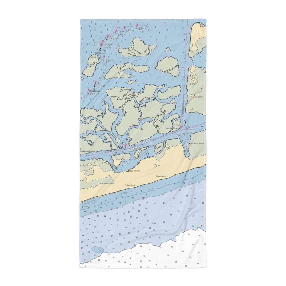 Joseph J. Saladino Memorial Marina at TOBAY (Copiague, NY) NOAA Chart Towel 