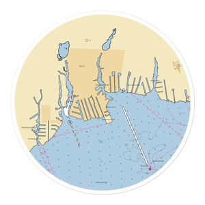 Babylon Municipal Dock (West Islip, NY) NOAA Chart Sticker