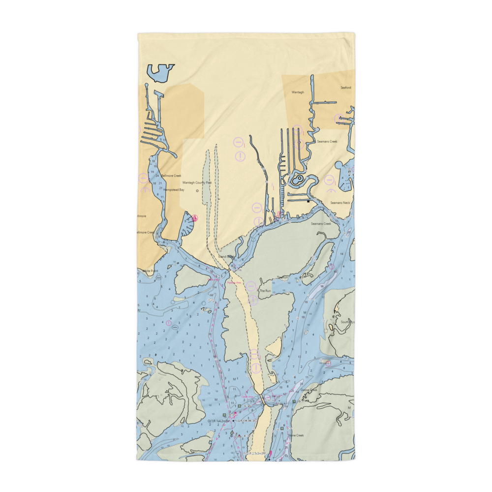 Hidden Harbor Marina West (Wantagh, NY) NOAA Chart Towel 
