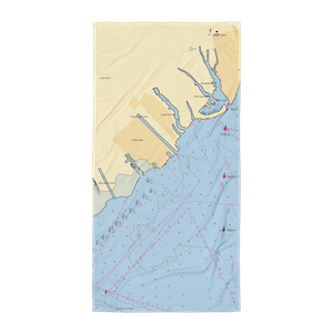 Bay Shore Yacht Club (Bay Shore, NY) NOAA Chart Towel