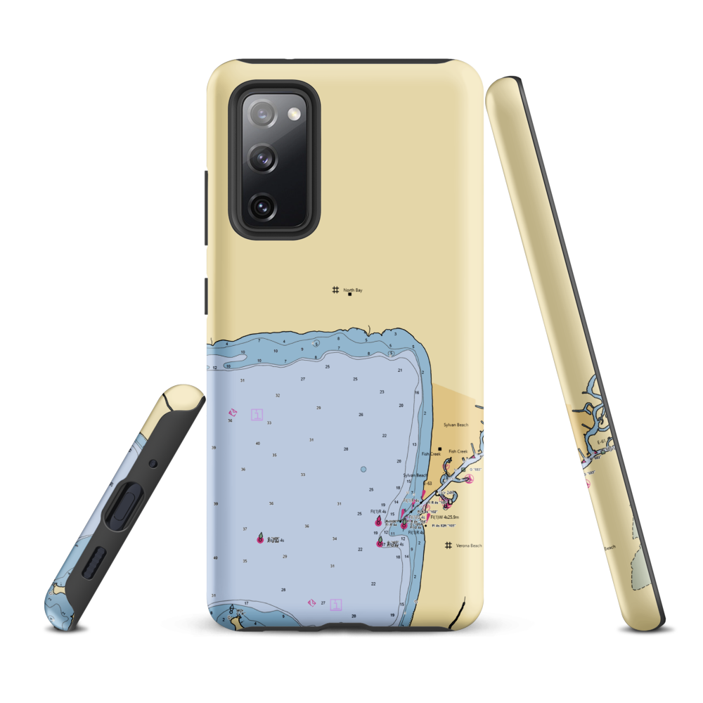 Three Pines Lodging and Marina (North Bay, NY) NOAA Chart Samsung Phone Case Samsung Galaxy S20 FE model shown