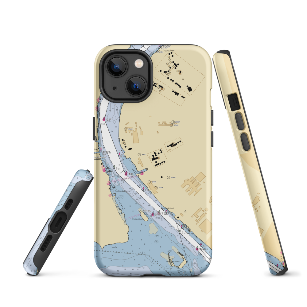 Mid River Marina (Buffalo, NY) NOAA Chart  Tough iPhone Case iPhone 13 model shown