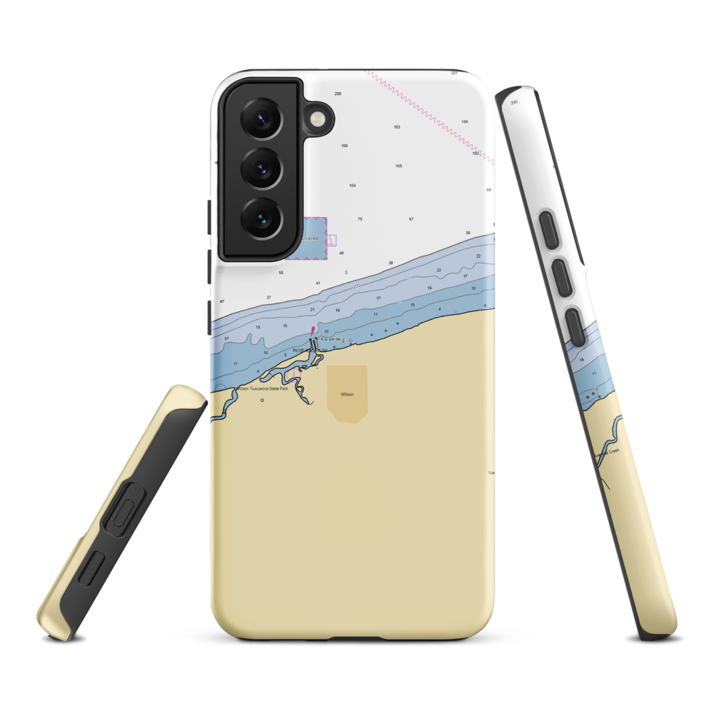 Wilson Boatyard and Marina (Lockport, NY) NOAA Chart Samsung Phone Case Samsung Galaxy S22 Plus model shown