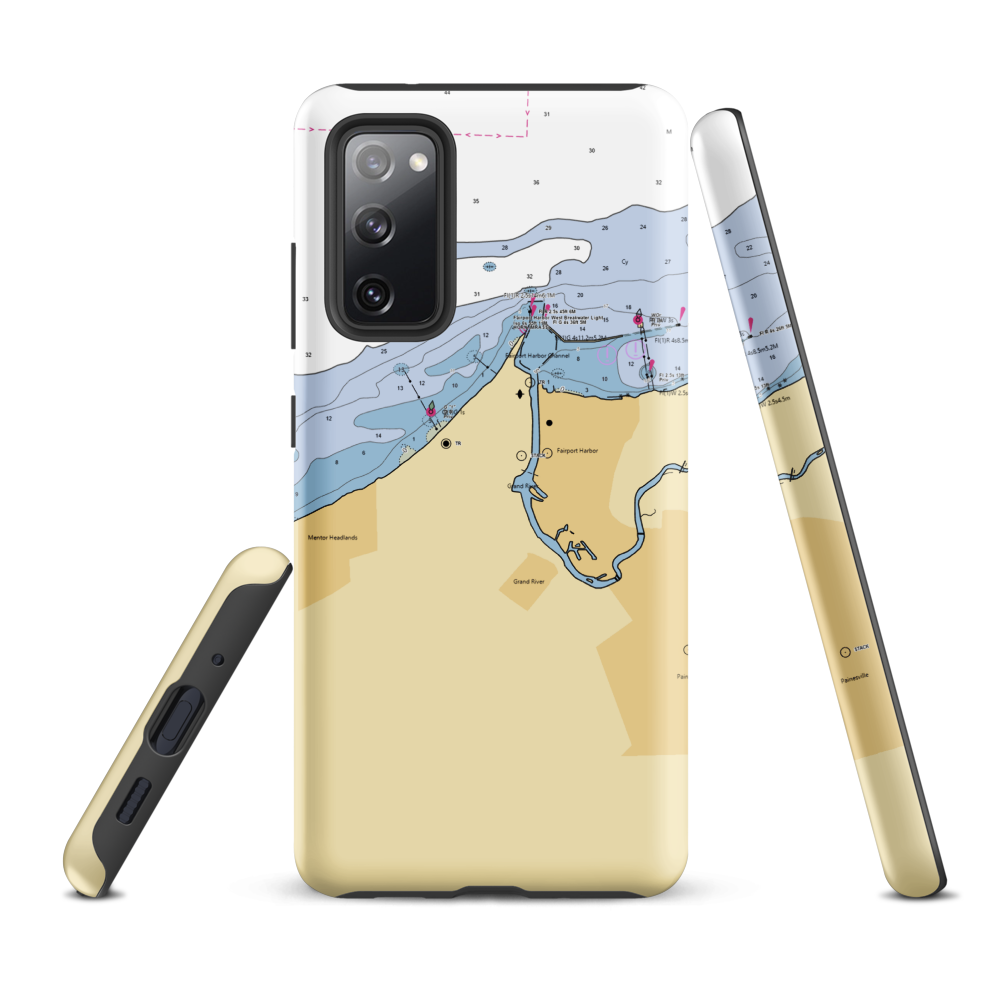 Rutherford's Landing (Grand River, OH) NOAA Chart Samsung Phone Case Samsung Galaxy S20 FE model shown