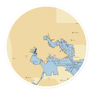 City Of Baltimore Docks (Baltimore, MD) NOAA Chart Sticker