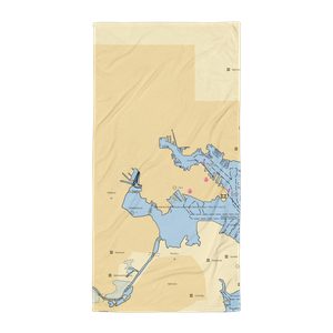 Harborview Marina (Baltimore, MD) NOAA Chart Towel