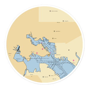 Pendry Hotel & Dock (Baltimore, MD) NOAA Chart Sticker