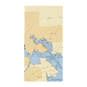Belts Wharf Landing Yacht Club (Baltimore, MD) NOAA Chart Towel