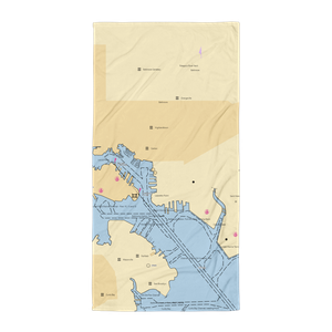 Oasis Marinas at Clinton Street Boatel (Baltimore, MD) NOAA Chart Towel