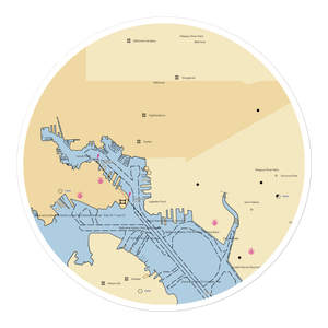 Oasis Marinas at Clinton Street Boatel (Baltimore, MD) NOAA Chart Sticker