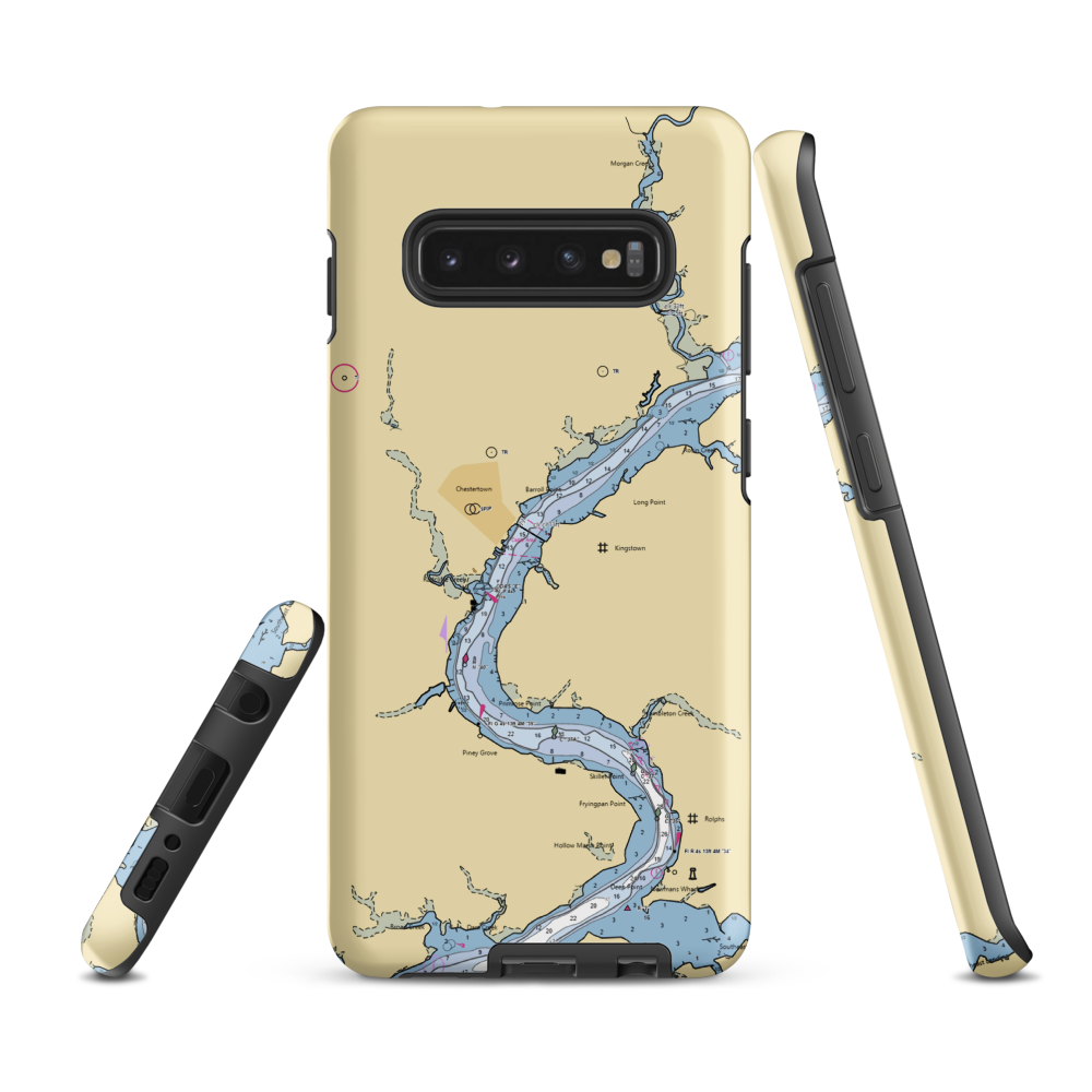 Chestertown Marina (Chestertown, MD) NOAA Chart Samsung Phone Case Samsung Galaxy S10 Plus model shown