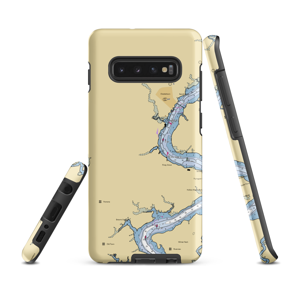 Chester River Yacht Club (Chestertown, MD) NOAA Chart Samsung Phone Case Samsung Galaxy S10 Plus model shown