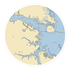 Ocean Pines Association Yacht Club Marina (Ocean City, MD) NOAA Chart Sticker