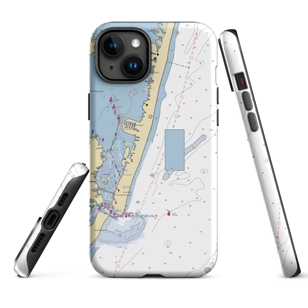 Bahia Marina Inc (Ocean City, MD) NOAA Chart  Tough iPhone Case iPhone 15 Plus model shown