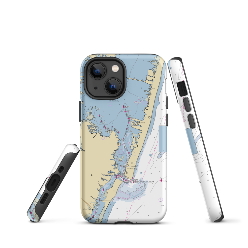 14th Laguna Vista (Ocean City, MD) NOAA Chart  Tough iPhone Case iPhone 13 mini model shown