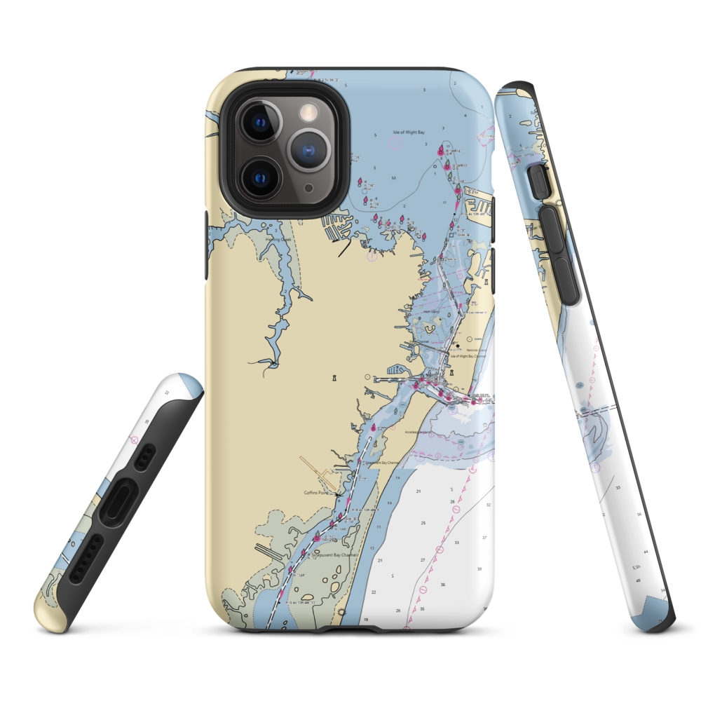 O.C. Fishermans Marina Inc (Ocean City, MD) NOAA Chart  Tough iPhone Case iPhone 11 Pro model shown