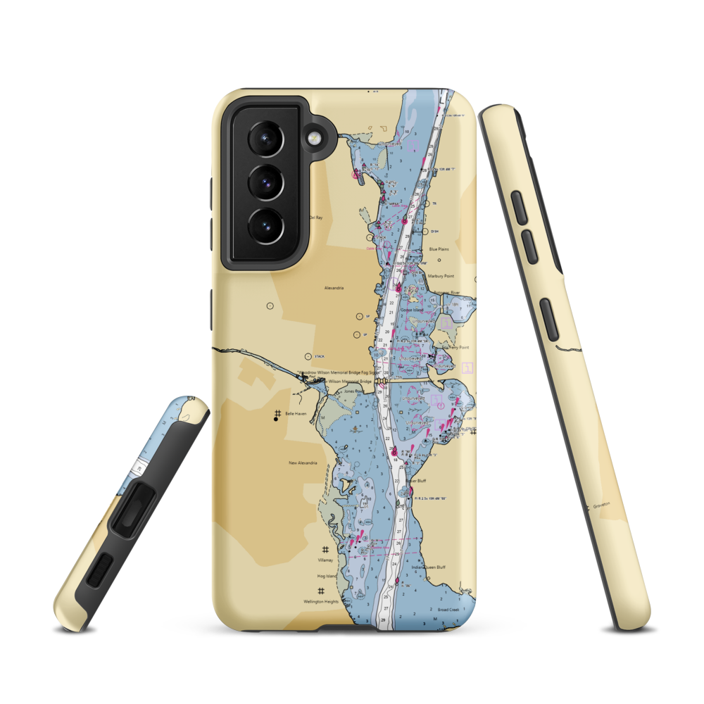 Old Dominion Boat Club (Alexandria, VA) NOAA Chart Samsung Phone Case Samsung Galaxy S21 model shown