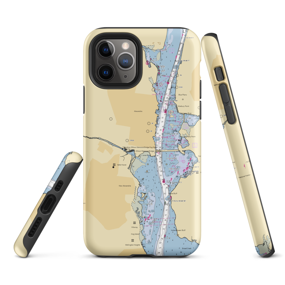 Old Dominion Boat Club (Alexandria, VA) NOAA Chart  Tough iPhone Case iPhone 11 Pro model shown