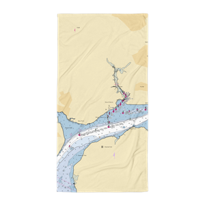 Mount Vernon Wharf (Fairfax, VA) NOAA Chart Towel