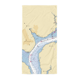 Mount Vernon Yacht Club (Fairfax, VA) NOAA Chart Towel