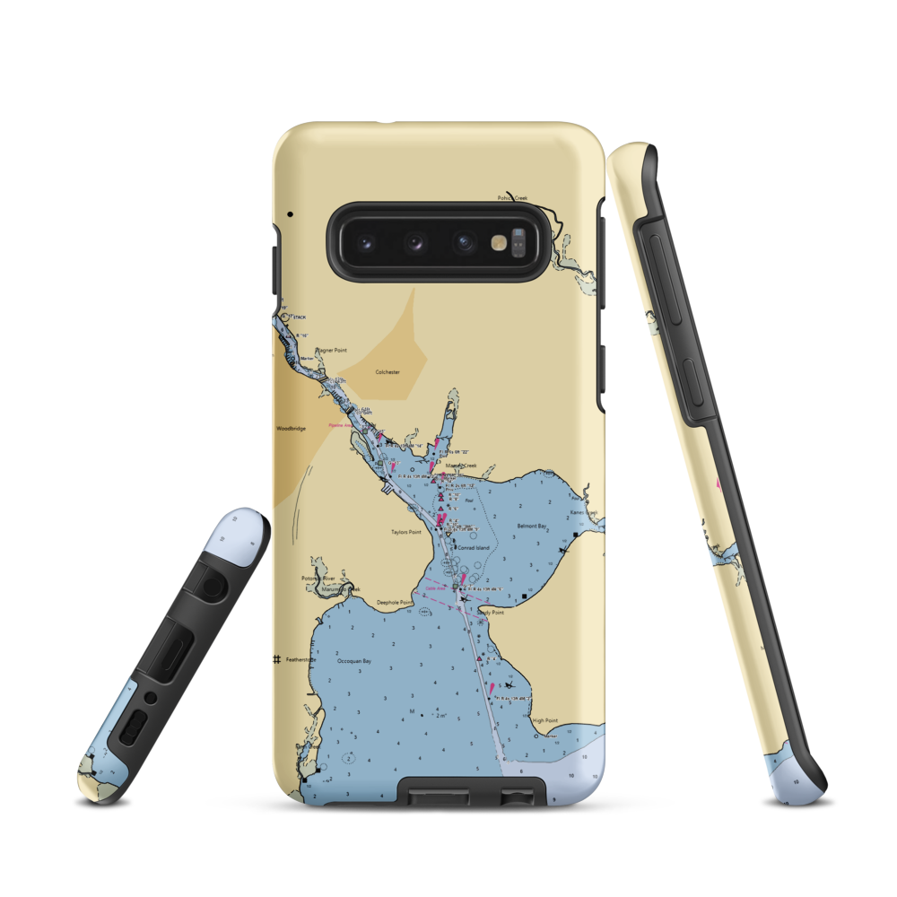 Belmont Bay Harbor (Occoquan, VA) NOAA Chart Samsung Phone Case Samsung Galaxy S10 model shown