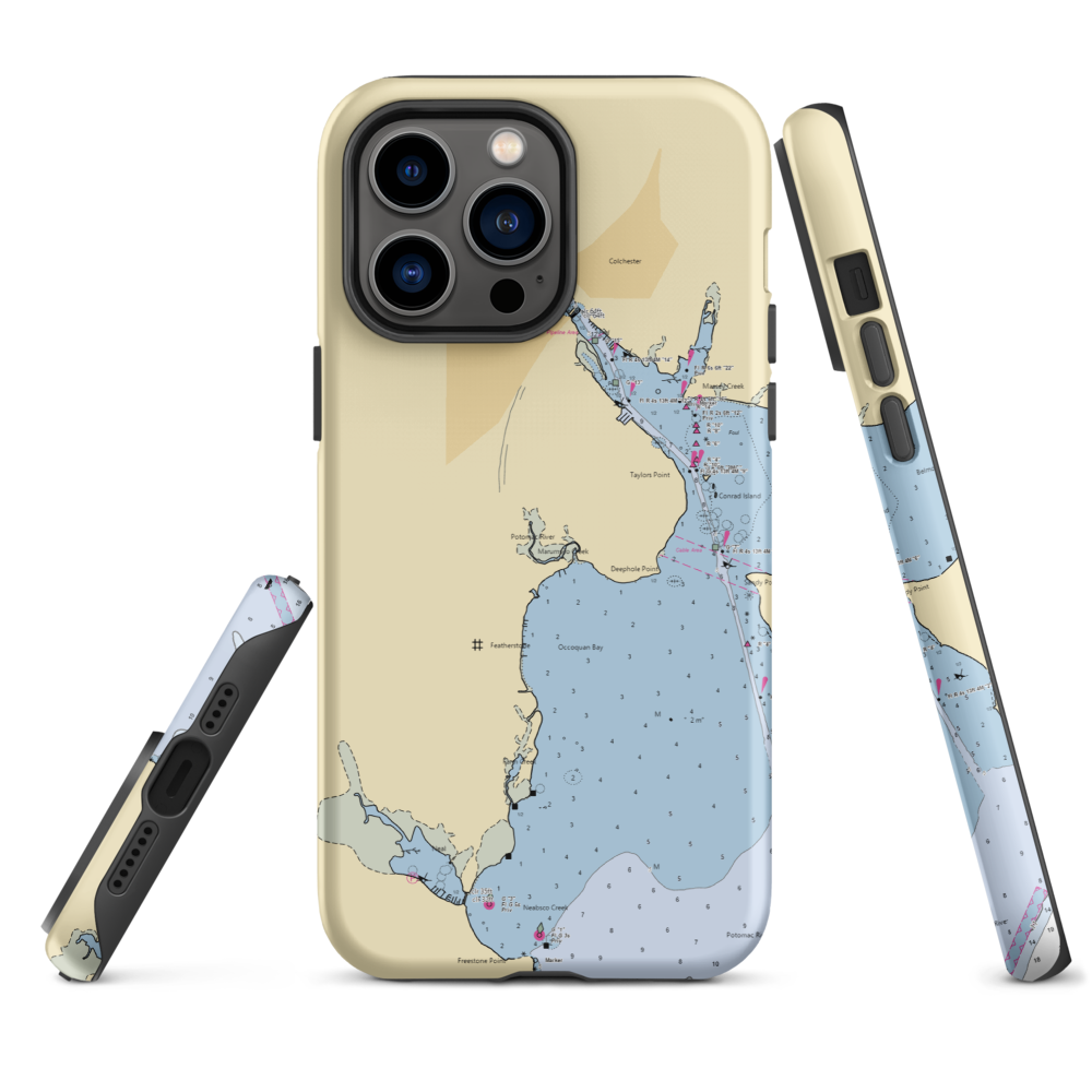 Tyme N Tyde Marina (Woodbridge, VA) NOAA Chart  Tough iPhone Case iPhone 14 Pro Max model shown
