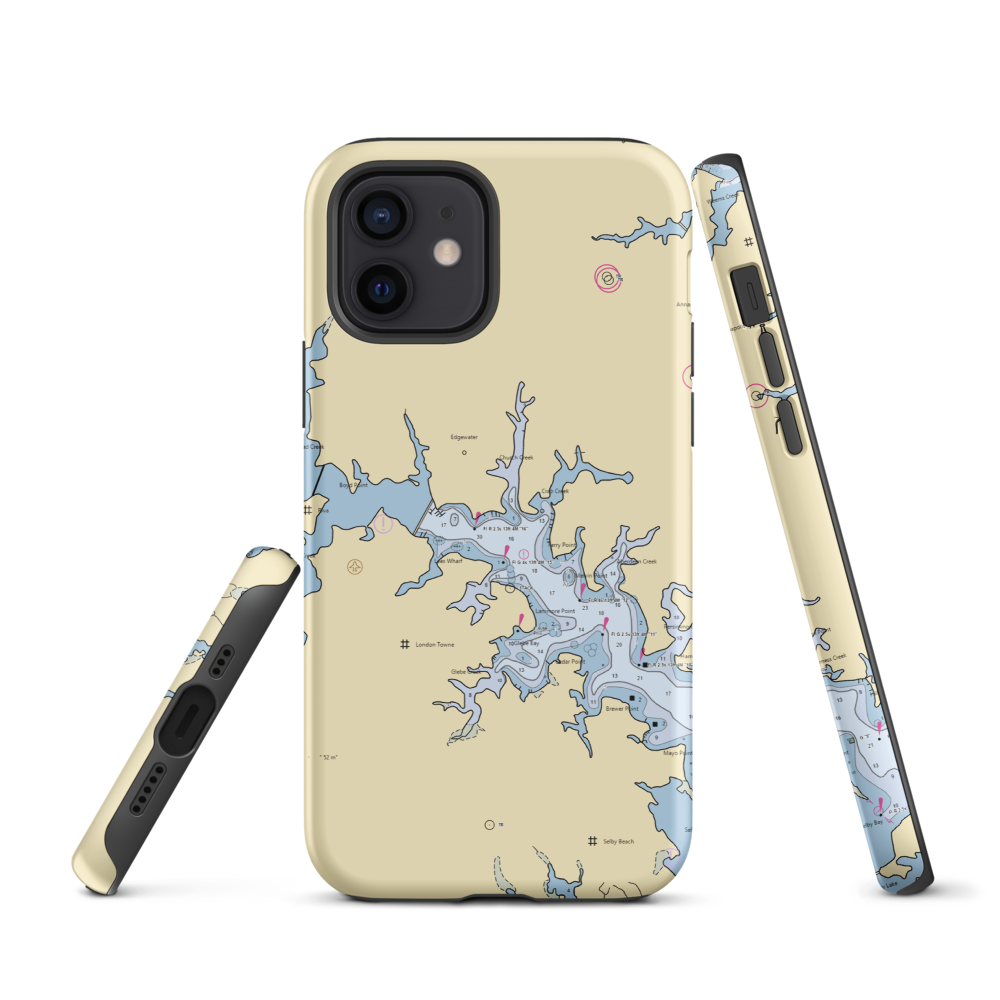 Liberty Marina (Tracys Landing, MD) NOAA Chart  Tough iPhone Case iPhone 12 model shown