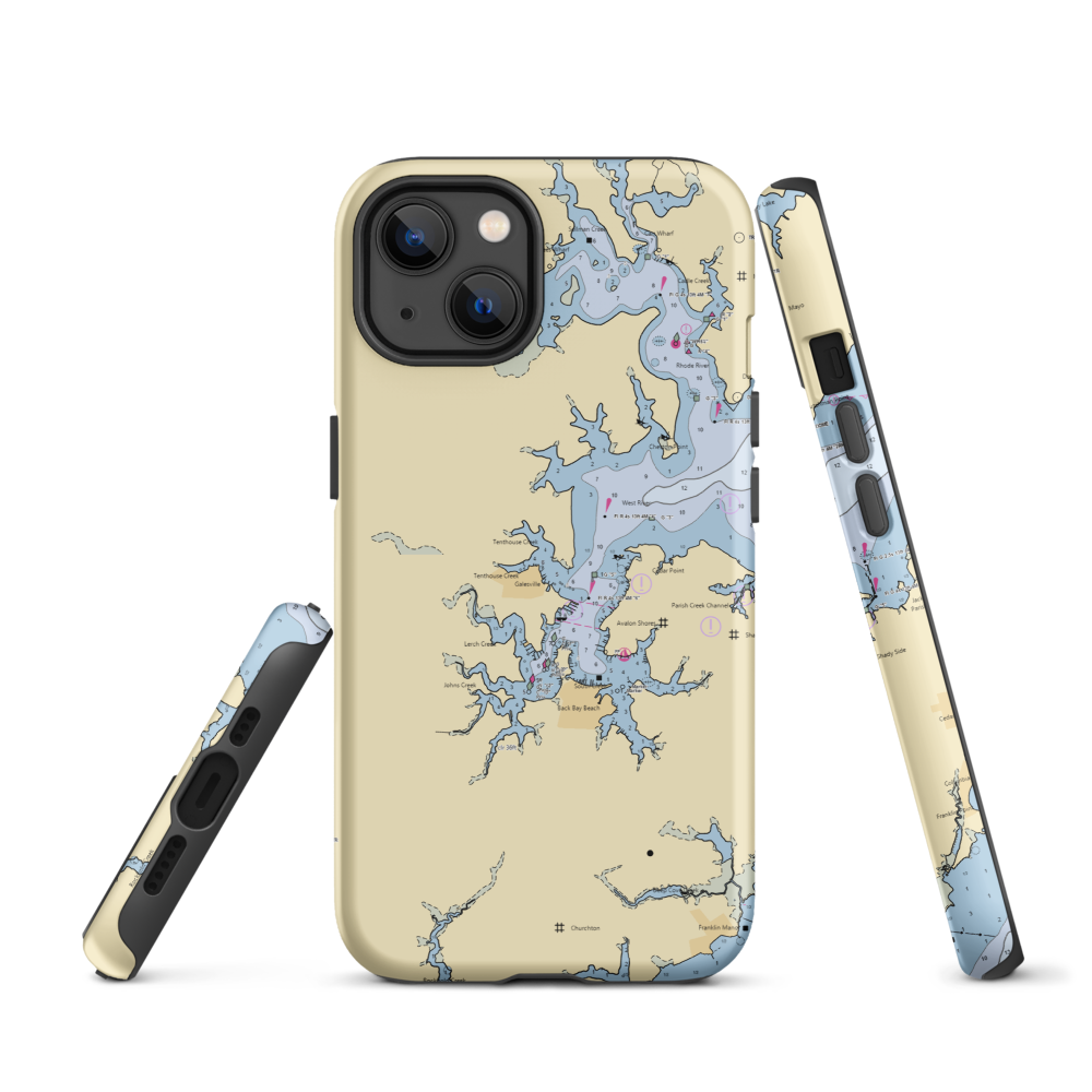 Hartge Yacht Yard (Churchton, MD) NOAA Chart  Tough iPhone Case iPhone 13 model shown