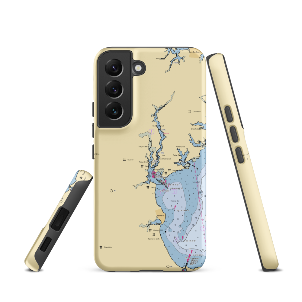 Bridge Marina (Friendship, MD) NOAA Chart Samsung Phone Case Samsung Galaxy S22 model shown