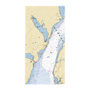 US Marine Corps Base Quantico Marina (Quantico, VA) NOAA Chart Towel