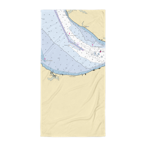 Fairview Beach Yacht Club (King George, VA) NOAA Chart Towel